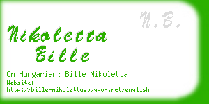 nikoletta bille business card